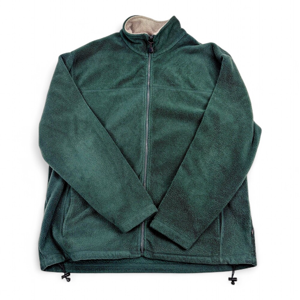 St. John's Bay Men's Fleece Jacket LT Full-Zip Big & Tall Green